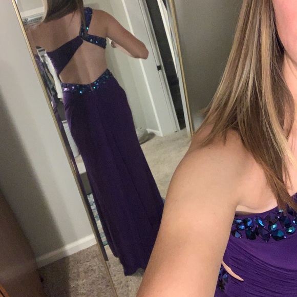 Deep Purple Prom Dress - Picture 4 of 9